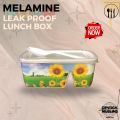 Melamine Lunch Box with Transparent Cap - Kids Cartoon Printed - Best for School, Office, Travel & Home Use. 