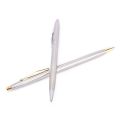 1pc Metal Ballpoint Pen Stationery Stainless Steel Rod Rotating Pen Ballpen. 