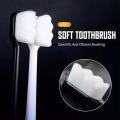 Ultra Fine Soft Toothbrush Nano Bristle Adult Tooth Brush Teeth Deep Cleaning Dental Oral Care Antibacterial Gum Health Hygiene Super Micro Toothbrushes For Sensitive Gums Fiber Thin Hair Whitening Superfine Thick Wave Bristled Cleansing Handle. 