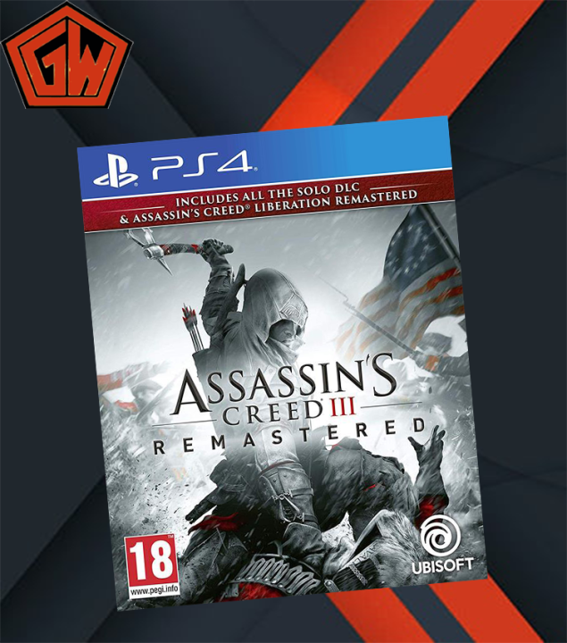 PLAYSTATION 4 DVD ASSASSINS CREED 3 REMASTERED PS4 GAME | Daraz.pk
