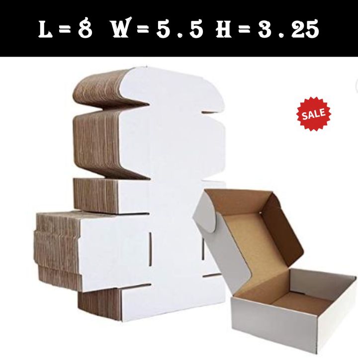 Pack of 20 Hard Boxes For Courier & Gift Packing (8 x 5.5 x 3.25 Inch )