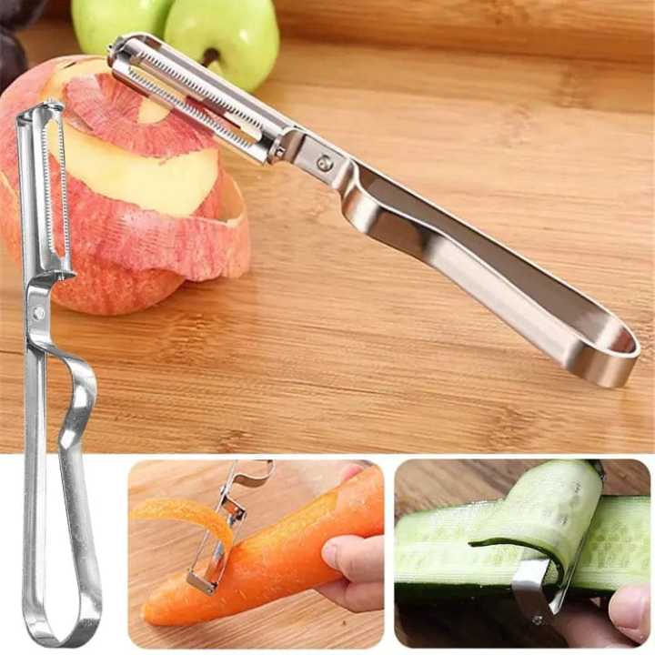 Stainless Steel Fruits And Vegetable Peeler - cutter With Adjustable Handle