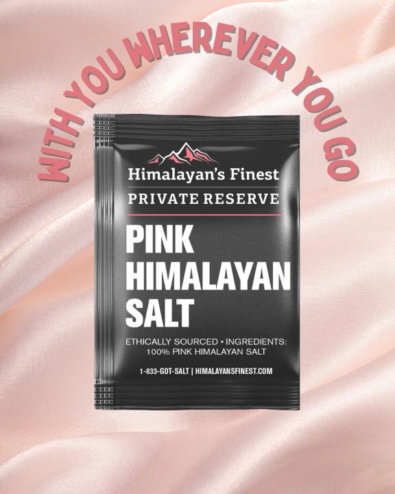 Mini Sacket Salt HubSalt Himalayan Finest Pink Salt-Super Fine mini sachet (100 per pack ...