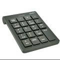 minin black USB Wired Numeric keypad 19 keys external digital pad numpad keyboard. 