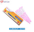 Pack Of 100 : Life Care Hospital Bracelets And Patient ID Barcode Wrist Bands. 