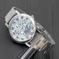 New Look Luxury Analog Skeleton Quartz Stainless Steel Watch For Men & Watch For Boys. 