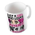 Anime Girl Mug Just A Girl Who Loves Anime Japanese adjustable cup. 