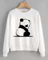 White Panda Printed Sweat Shirt For Women. 