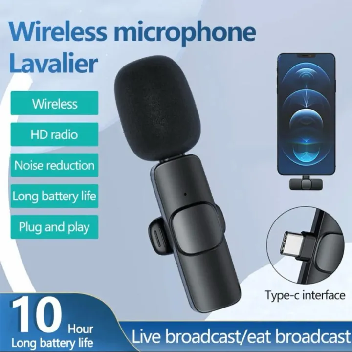 Wireless%20MIC%20K8%20MICROPHONE%20Vlogging%20Mic%20with%20Microphone%20Accessories%20Video%20for%20Type%20C%20Android,%20IOS%20Lightining%20&%203.5mm%20Jack%20-%20Image%203