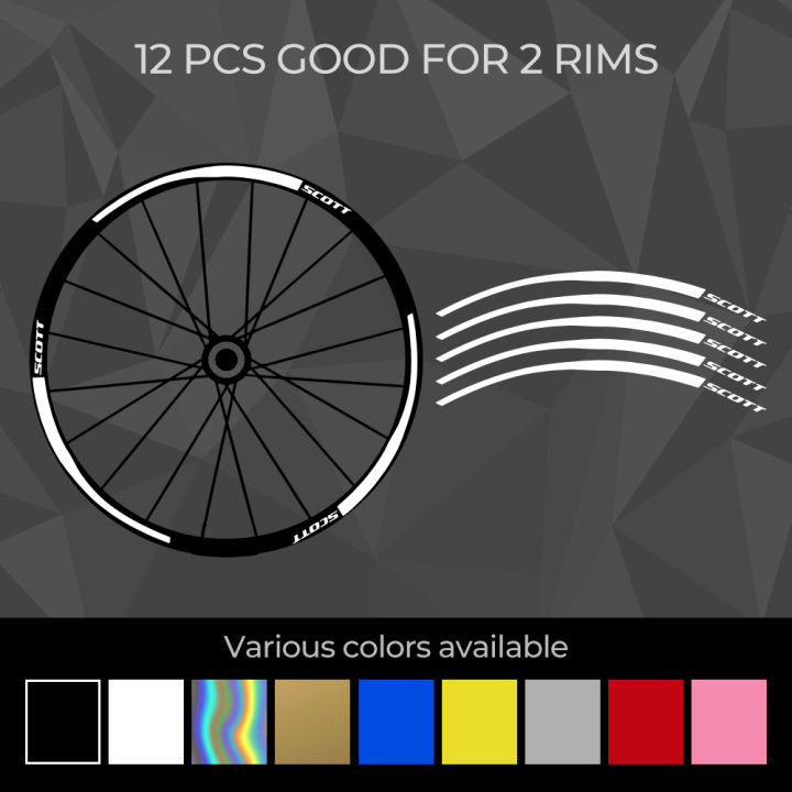 26 27.5 29 Bike Rim Vinyl Sticker For Scott Bicylce Wheel Decor inch Stickers Scott Cycling Wheels