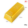 Fake Gold Bar Plastic Golden Paperweight Home Decor Bullion Bar Simulation. 