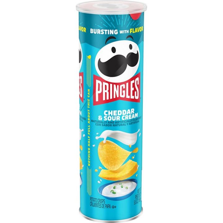 Pringles Potato Crisps Chips Cheddar & Sour Cream, 156gm