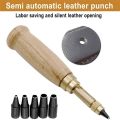 BRADOO-6Pcs Screw Hole Punch Leather Bookbinding Tool,Paper Punch,Craft Punches,6 Tips 1.5M 2mm 2.5mm 3mm 3.5M 4mm. 