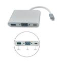 Type C 3.1 to VGA+OTG C+USB 3.0. 