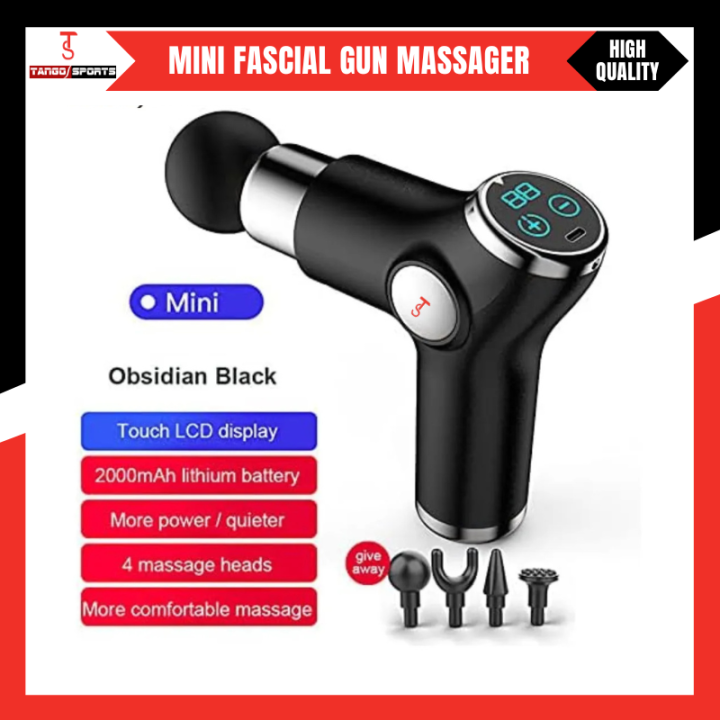 Electric Massager Mini Fascial Gun KH-515 Body Muscle Massager for Back Pain Portable Handheld Electric Back Massager for Pain Relief Deep Muscle Relaxation 32 Speed Level, LED Touch Screen with 4 Heads