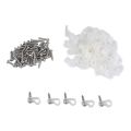 50 PCS 5/16 inch Rope Light R-Style Mounting Clips with Stainless Screws and Number Tube Cable Marker. 