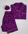 Night Suit Sleeping Silk Suit Nightwear Girls. 