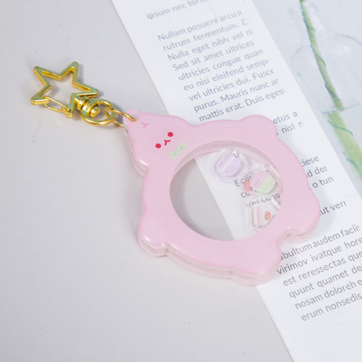 Acrylic keychain stand shake music custom personality creative DIY drip glue cartoon animation pendant custom ins