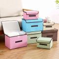Home Fabric Folding Storage Storage Box With Lid Dustproof Portable Box Clothing Sundries Multifunctional Storage Box. 