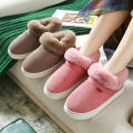 Plush Cotton Shoes for Men and Women Winter Warm Fleece-Lined Thickened Home Non-Slip Confinement Ankle Wrap Cotton Slippers Indoor Home. 
