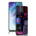 Arcane-Girl Jinx Anime Phone Case For Samsung Galaxy S23 S21 S20 FE S24 S22 Ultra S10E S10 S9 S8 Plus Black Silicone Cover. 