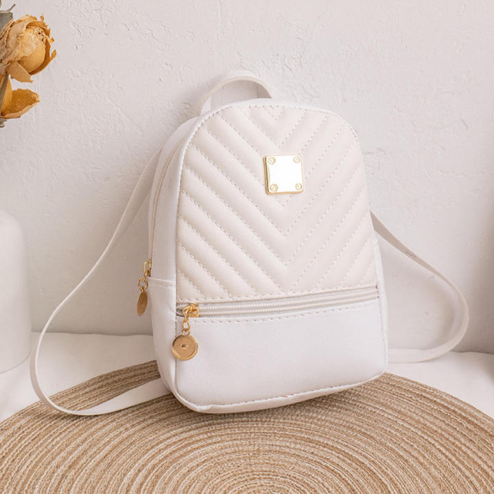 PU Small Backpack Trendy Shoulder Bags Fashion School Bag for Daily Use Travel College Students Urban Fashion Accessory Storage