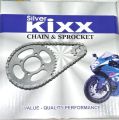 Bike Chain and Garari Set - Chain Grari Set (kixx) Chain Spocket Kit 70cc bikes UNIVARSAL. 
