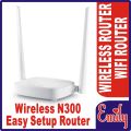 TENDA N301 / ROUTER / WIRELESS N300 EASY SETUP ROUTER WIRELESS WIFI ROUTER EXTENDER HOME NETWORK 4 PORTS 300MBPS DOUBLE ANTENNA ROUTER. 