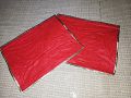 Pack of 3  Dress Cover Dust Proof Bag (16 x 13  inches) Red Embossed Garments Wardrobe Organizer. 