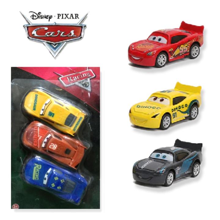 3 Pcs - Lightning Mcqueen Pull Back Car Toys Set For Kids and Boys Pullback Vehicles cars Toy