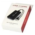 USB 3.0 to HdMI Adapter Converter with 3.5mm Audio Cable 1080p. 