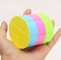 3x3x3 Magic Rubik's Cube block Cylinder Speed professional Puzzle Cube fidget toy | Gol Cube with Vivid Colors and Smooth Rotation. 