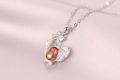 925 Sterling Silver zircon chicken Necklaces Pendant Fashion Sterling Silver Jewelry Statement for Women Bijoux. 