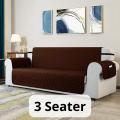 Quilted Sofa Covers - 3 Seater - Cotton - Sofa Runners With Side Pockets. 