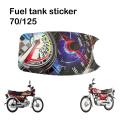 Pack of 1 Sticker for Bike Modification Fuel tank Sticker70cc & 125cc. 