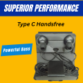 Type C Handsfree with Mic & Bass for Android Phones. 