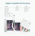 EZone 8-Pin to 3.5mm Audio Headphone Jack Adapter 2-in-1 for iPhone and iOS Devices. 