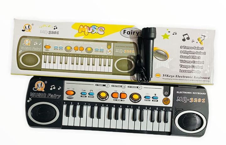 Musical Piano With Mic Electronic Keyboard With 32 Keys, 3 Tones, 8 Rhythm Best Quality For Kids