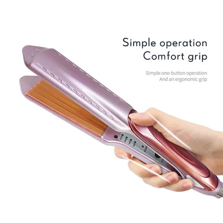 kemei%20km-473%20-%20Professional%20Hair%20Crimper%20wide%20plate%20instant%20heating%20-%20pink%20-%20Image%204