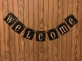 WELCOME Black Banner. 