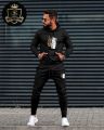 Casual Sportswear Printed Fleece Hoodie Kangaroo Pocket Pullovers With Trouser Winter Wear Quality Hoodie Tracksuit For Men. 