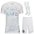 Al Nassar white T-shirt and Shorts Football Kit new design 2023/2024 Adults and Kids Sizes Available. 