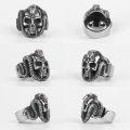 Stainless Steel Men Rings Snake Medusa Red Eyes Skull Punk Rock Gothic for Biker Male Boy Jewelry Creativity Gift Wholesale. 