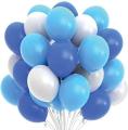 Happy Birthday Blue Decoration Set Including Birthday Foil + 30 Balloons +3x Confetti Balloons +2x Stars + 1pc Curtains 6 feet Length ) Birthday themes for girls and boys -Birthday accessories Birthday décor. 