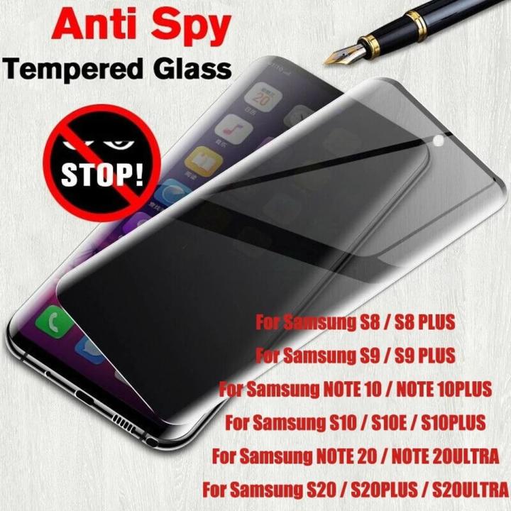 【Nightmaree】Anti Spy Tempered Glass Full Cover Curved Screen Protector Privacy For Samsung S22 S21 S20 S10 S8 S9 PLUS S10E NOTE 20 10 9 8