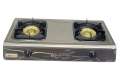 Black Stone 2 Burner Gas Stove Stainless Steel Black/Silver. 