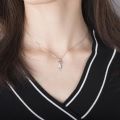 S925 Sterling Silver Cat Necklaces Cat Jewelry for Women Cat Gifts for Cat Lovers Cat Lover Gifts for Women Cat Lady Gifts Silver Cat Pendant Collarbone Necklace. 