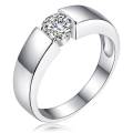 Fashion Jewellery Silver Plated Crystal Lover Rings For Women / Girls. 