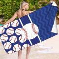 Swimming Towel Allergy Free Baseball Football Ball Beach Towel. 