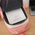 Rabify 17 Inches Canvas Material Multi Pieces Durable Imported Girl's Stylish Trendy Korean Style Bag Backpack for Girls University Bag College Backpack Set for Women School Bag. 